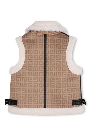 gilet in poliestere marrone GIVENCHY KIDS | H30534263